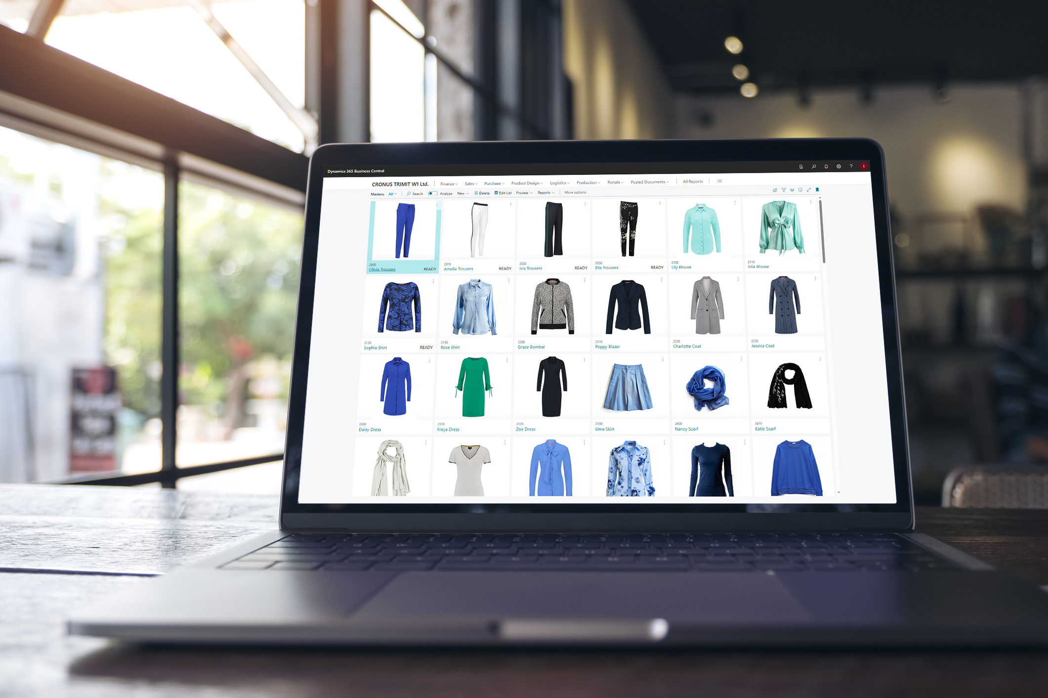 showing a close-up of a computer screen with the TRIMIT collection management